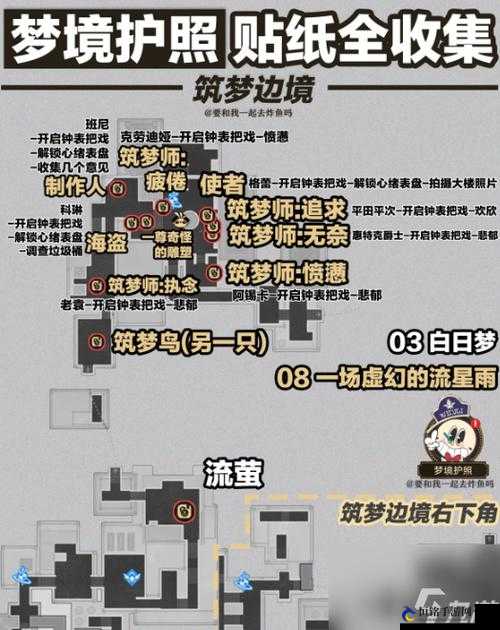 崩坏星穹铁道梦境护照贴纸点位收集攻略